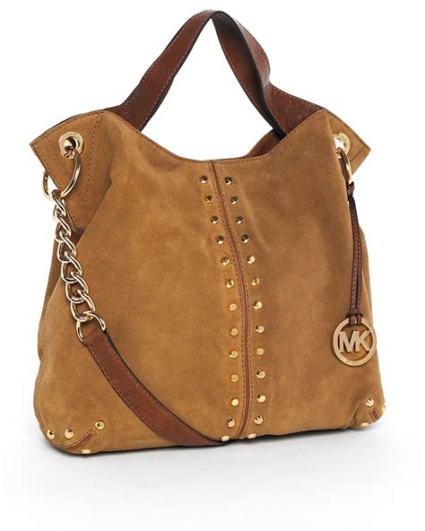 michael kors purse black and brown|michael kors brown suede purse.